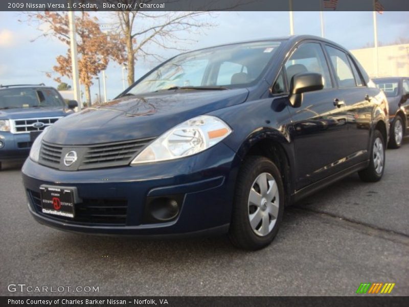 Blue Onyx / Charcoal 2009 Nissan Versa 1.6 Sedan