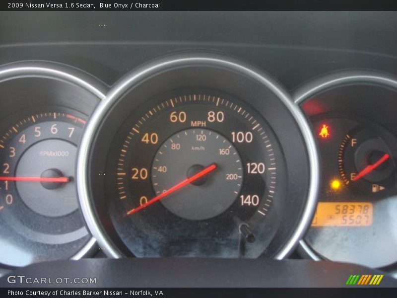 Blue Onyx / Charcoal 2009 Nissan Versa 1.6 Sedan