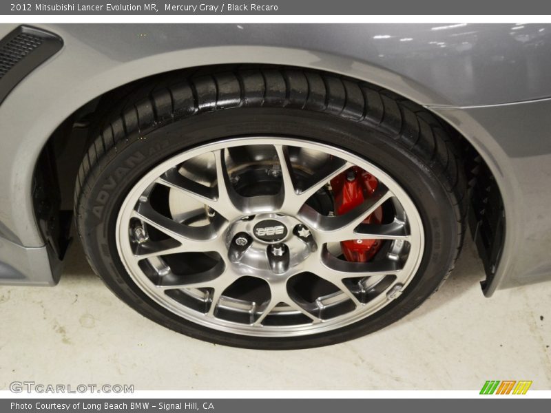 Mercury Gray / Black Recaro 2012 Mitsubishi Lancer Evolution MR