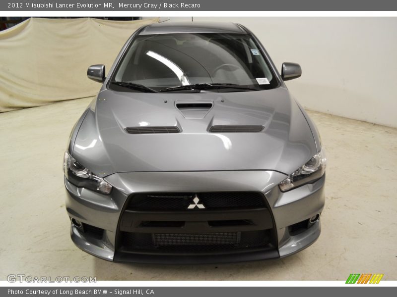Mercury Gray / Black Recaro 2012 Mitsubishi Lancer Evolution MR