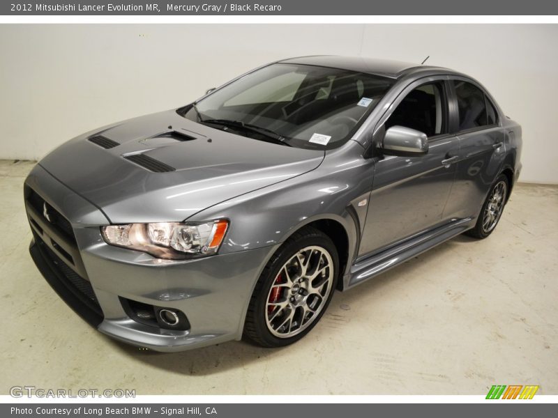Mercury Gray / Black Recaro 2012 Mitsubishi Lancer Evolution MR