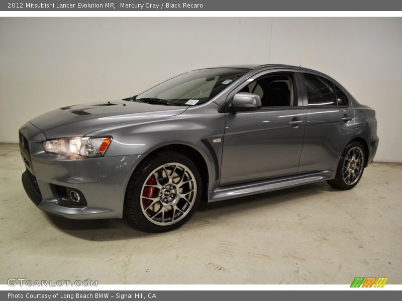 Mercury Gray / Black Recaro 2012 Mitsubishi Lancer Evolution MR