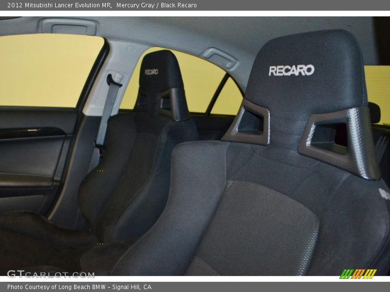 Mercury Gray / Black Recaro 2012 Mitsubishi Lancer Evolution MR