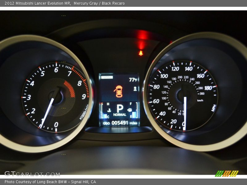 Mercury Gray / Black Recaro 2012 Mitsubishi Lancer Evolution MR