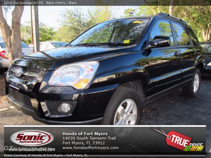 Black Cherry / Black 2009 Kia Sportage EX V6