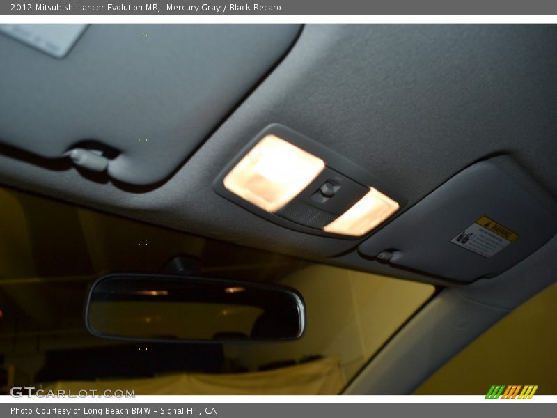 Mercury Gray / Black Recaro 2012 Mitsubishi Lancer Evolution MR