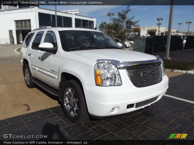 Summit White / Cocoa/Light Cashmere 2008 GMC Yukon Denali AWD