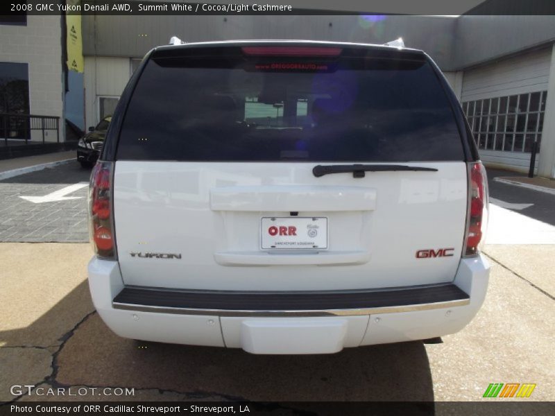 Summit White / Cocoa/Light Cashmere 2008 GMC Yukon Denali AWD
