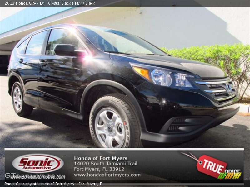 Crystal Black Pearl / Black 2013 Honda CR-V LX