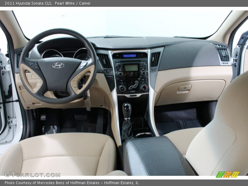 Pearl White / Camel 2011 Hyundai Sonata GLS