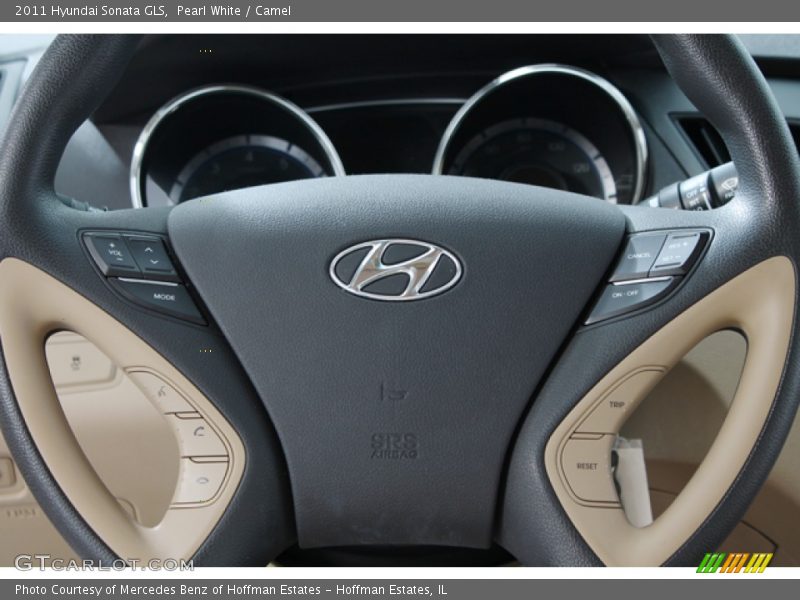 Pearl White / Camel 2011 Hyundai Sonata GLS