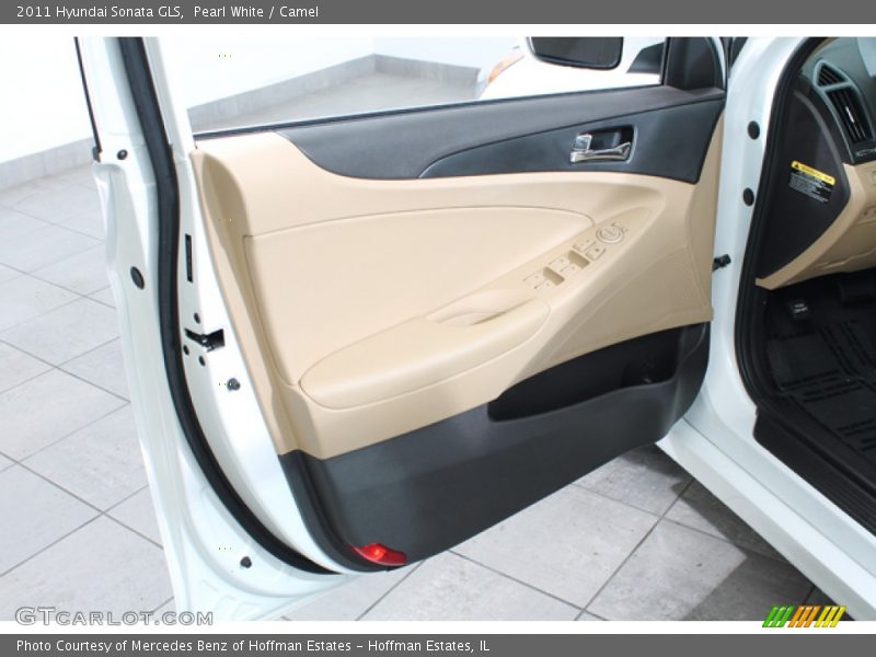 Pearl White / Camel 2011 Hyundai Sonata GLS