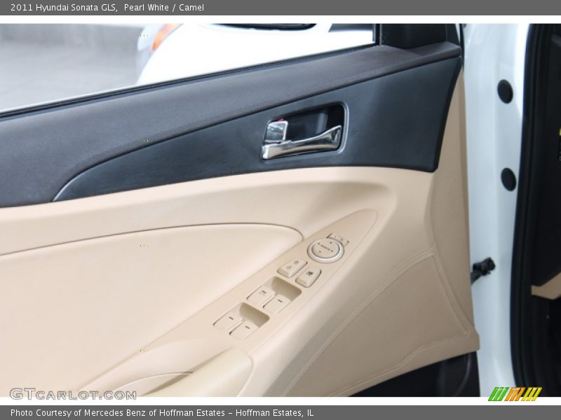 Pearl White / Camel 2011 Hyundai Sonata GLS