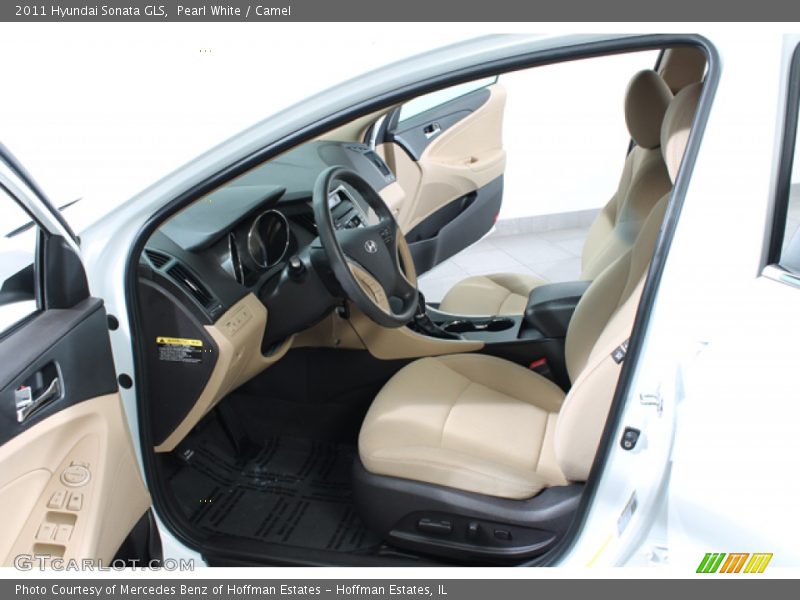 Pearl White / Camel 2011 Hyundai Sonata GLS