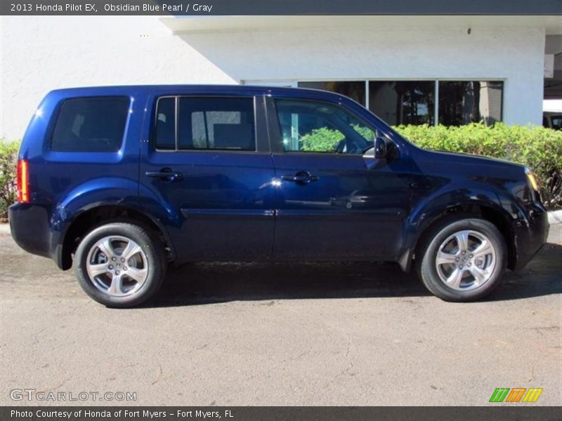 Obsidian Blue Pearl / Gray 2013 Honda Pilot EX
