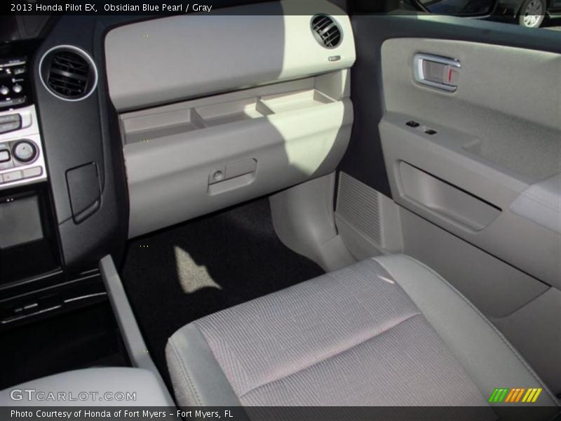 Obsidian Blue Pearl / Gray 2013 Honda Pilot EX