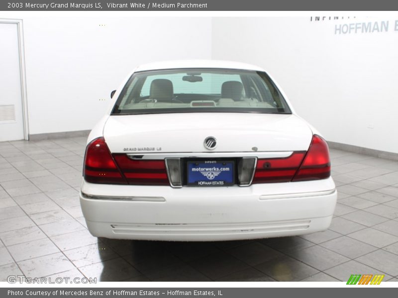 Vibrant White / Medium Parchment 2003 Mercury Grand Marquis LS