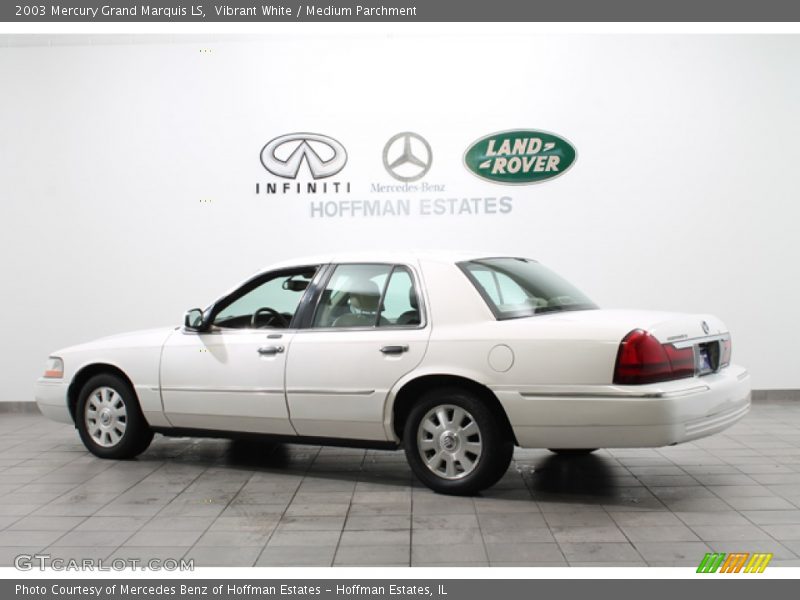 Vibrant White / Medium Parchment 2003 Mercury Grand Marquis LS