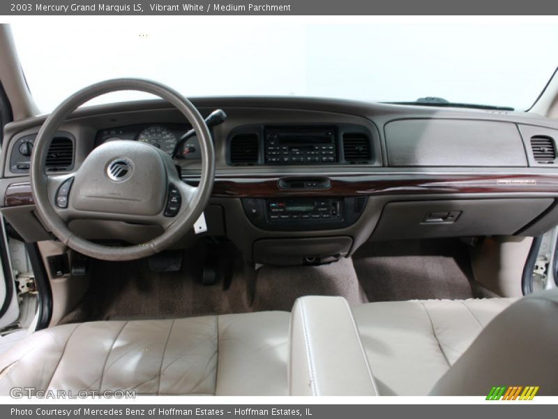 Vibrant White / Medium Parchment 2003 Mercury Grand Marquis LS