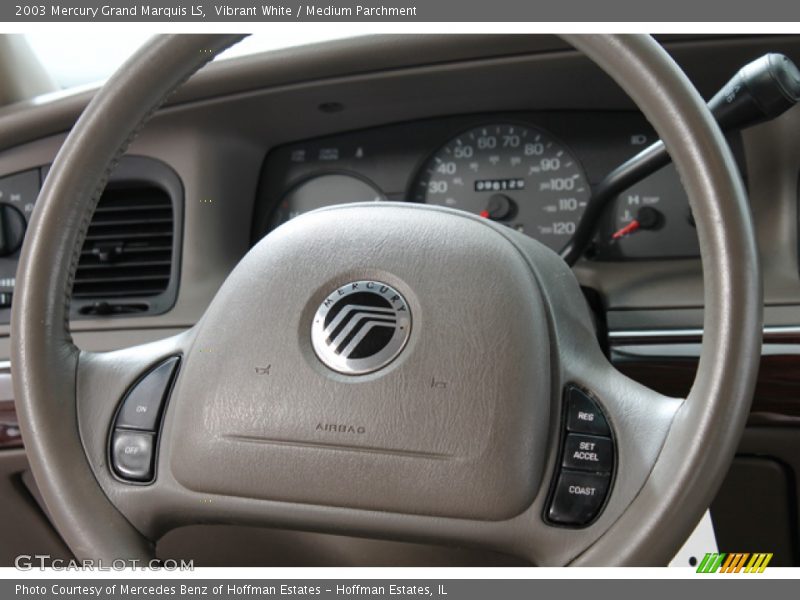 Vibrant White / Medium Parchment 2003 Mercury Grand Marquis LS
