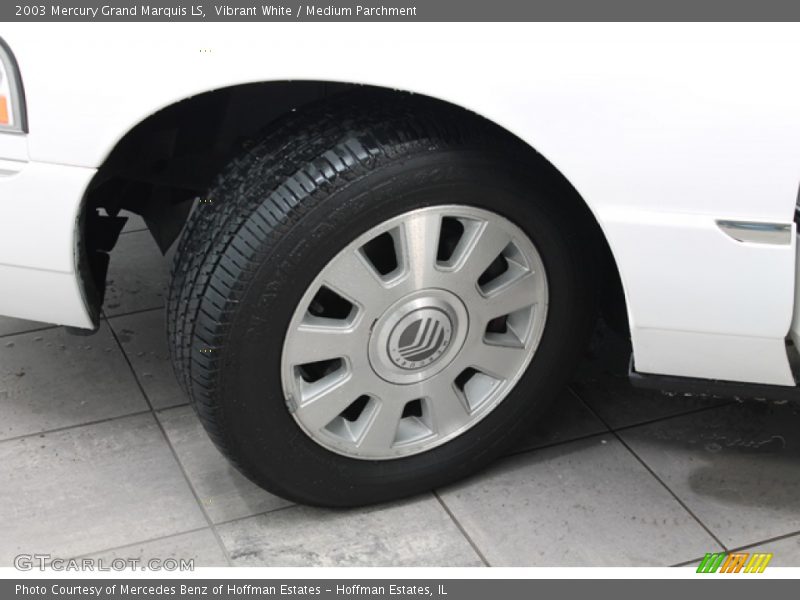 Vibrant White / Medium Parchment 2003 Mercury Grand Marquis LS
