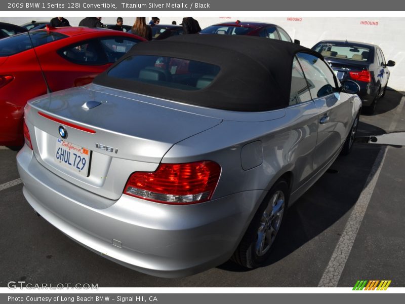 Titanium Silver Metallic / Black 2009 BMW 1 Series 128i Convertible