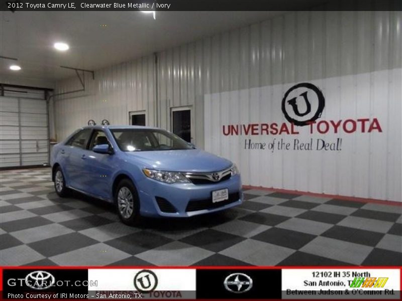 Clearwater Blue Metallic / Ivory 2012 Toyota Camry LE
