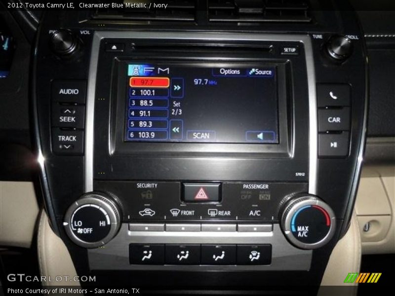 Clearwater Blue Metallic / Ivory 2012 Toyota Camry LE