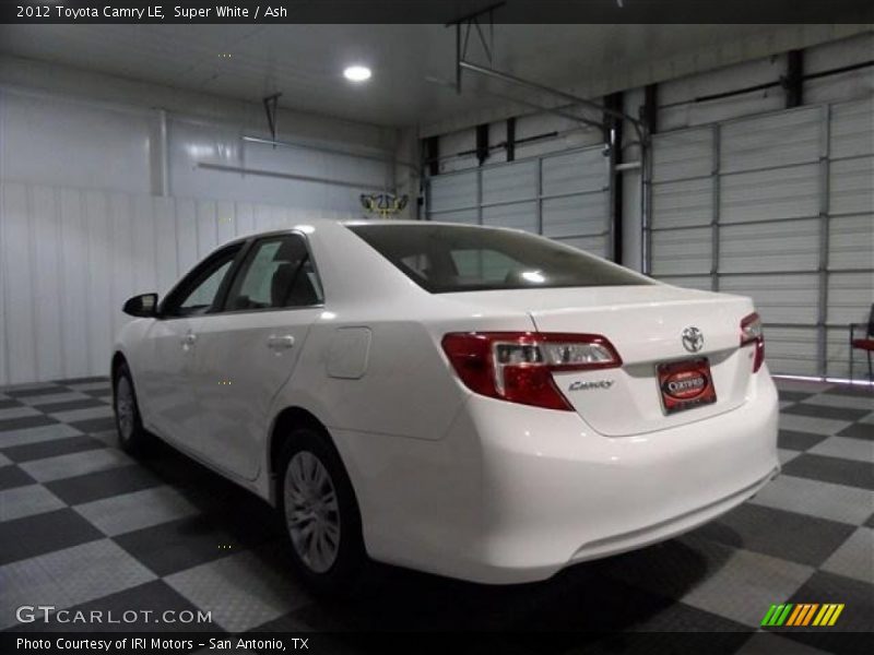 Super White / Ash 2012 Toyota Camry LE