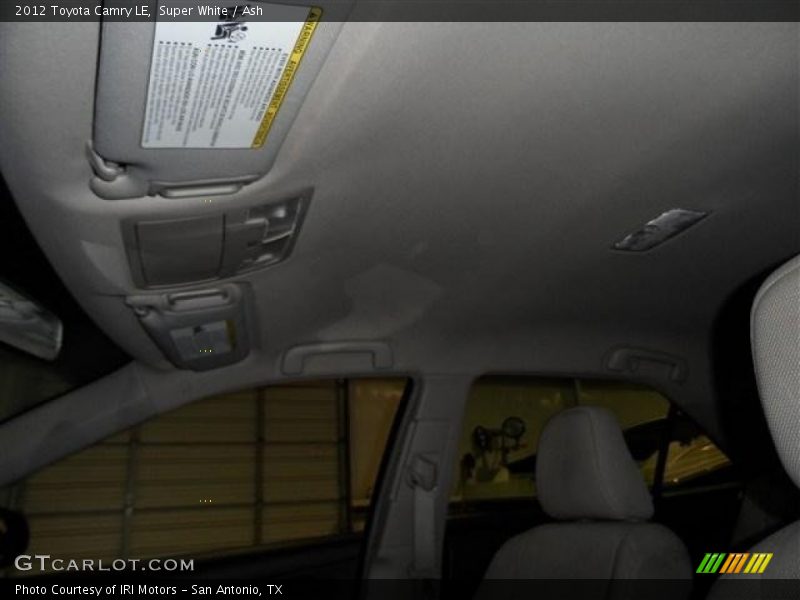 Super White / Ash 2012 Toyota Camry LE