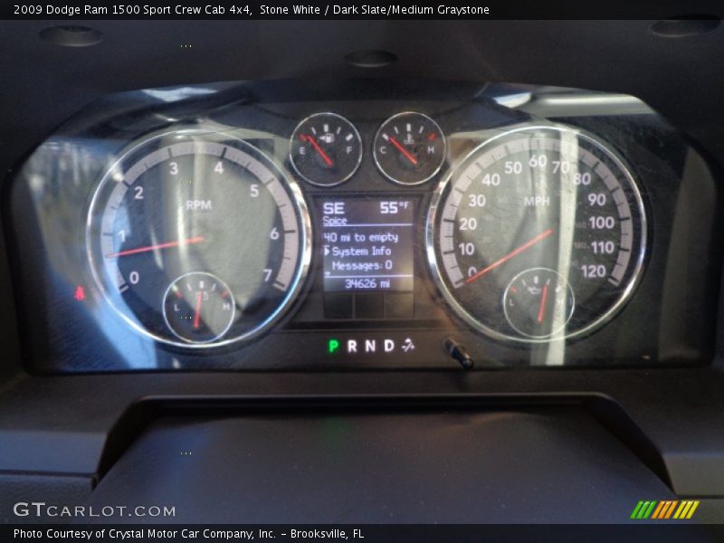 Stone White / Dark Slate/Medium Graystone 2009 Dodge Ram 1500 Sport Crew Cab 4x4