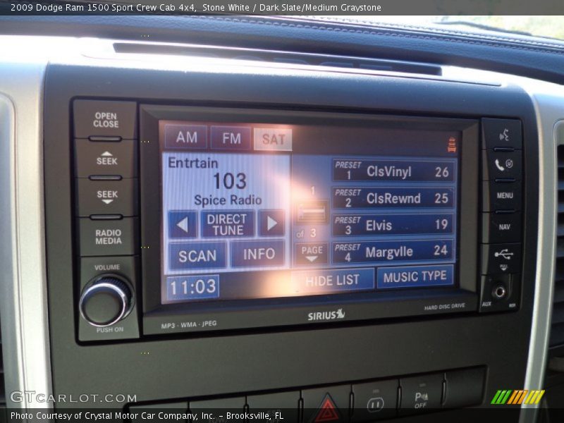 Stone White / Dark Slate/Medium Graystone 2009 Dodge Ram 1500 Sport Crew Cab 4x4