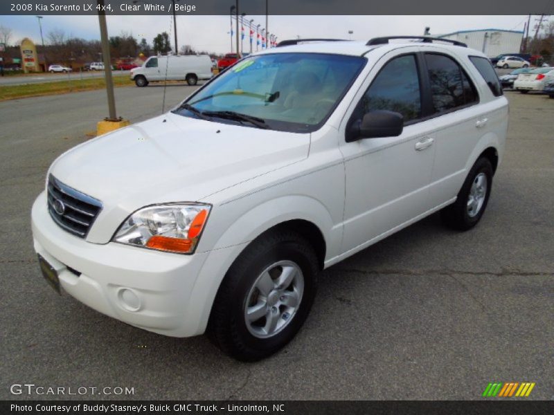 Clear White / Beige 2008 Kia Sorento LX 4x4