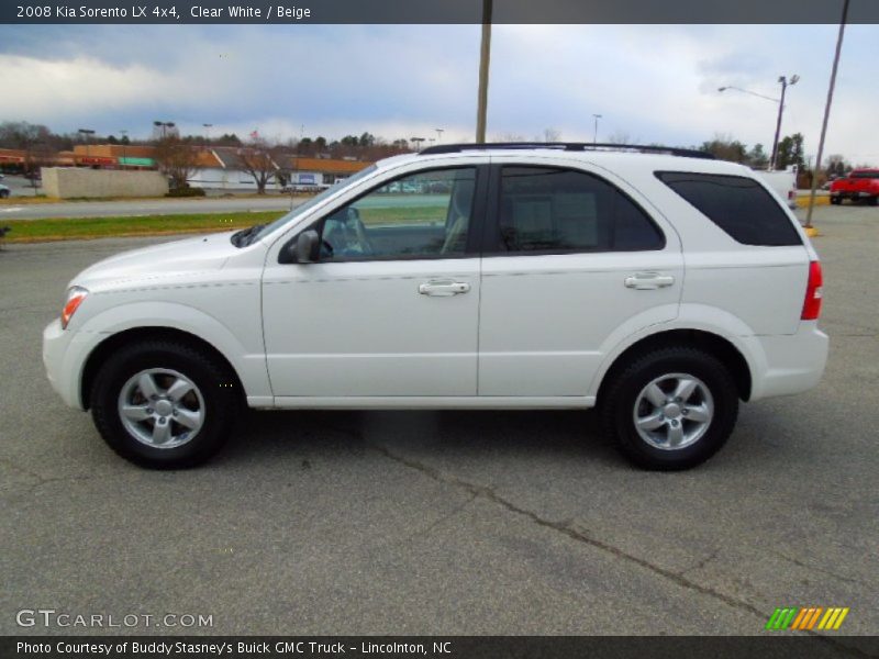 Clear White / Beige 2008 Kia Sorento LX 4x4