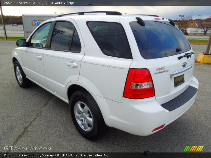 Clear White / Beige 2008 Kia Sorento LX 4x4