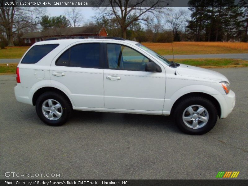 Clear White / Beige 2008 Kia Sorento LX 4x4