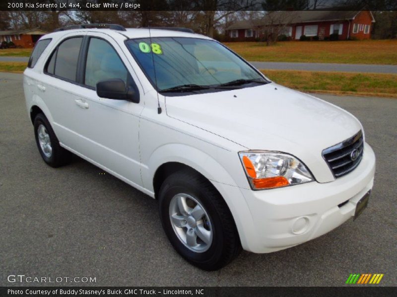 Clear White / Beige 2008 Kia Sorento LX 4x4