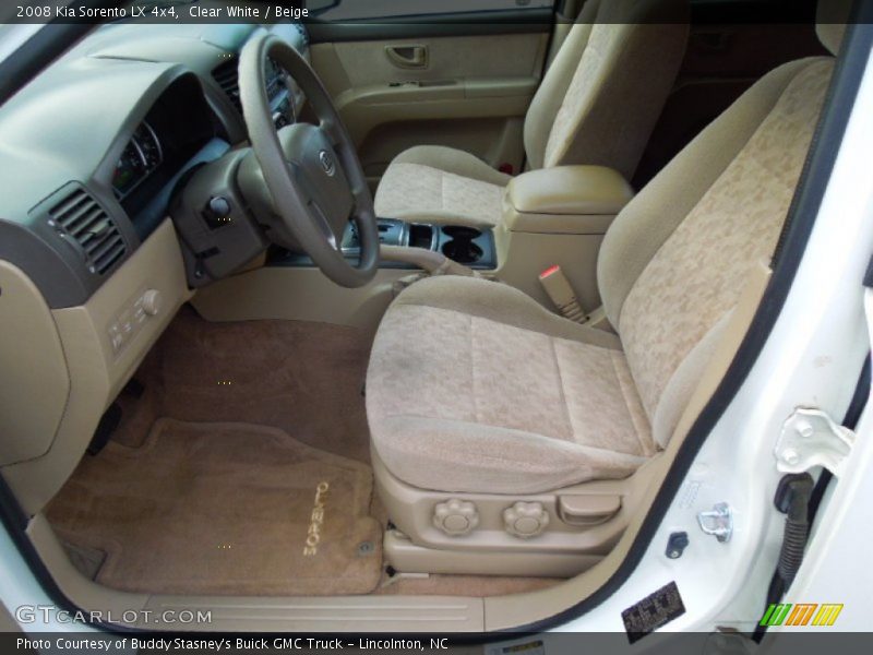 Clear White / Beige 2008 Kia Sorento LX 4x4