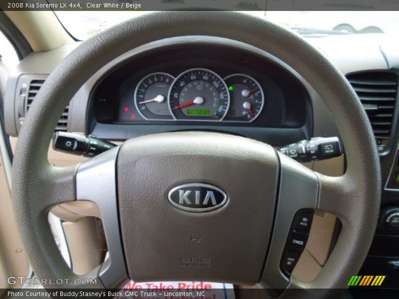 Clear White / Beige 2008 Kia Sorento LX 4x4