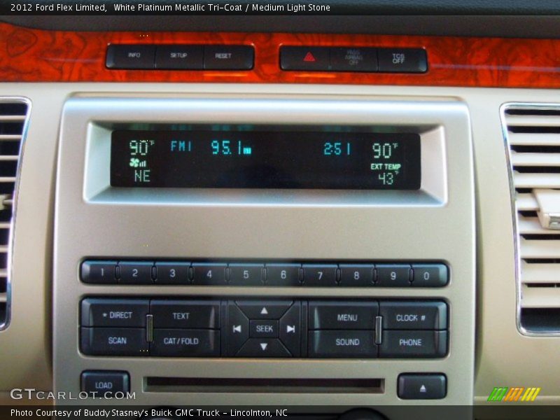 White Platinum Metallic Tri-Coat / Medium Light Stone 2012 Ford Flex Limited