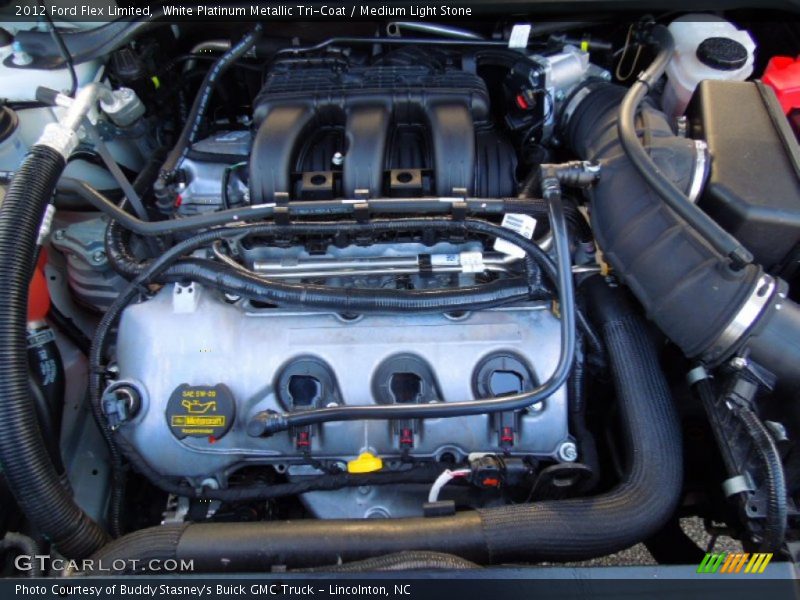 White Platinum Metallic Tri-Coat / Medium Light Stone 2012 Ford Flex Limited