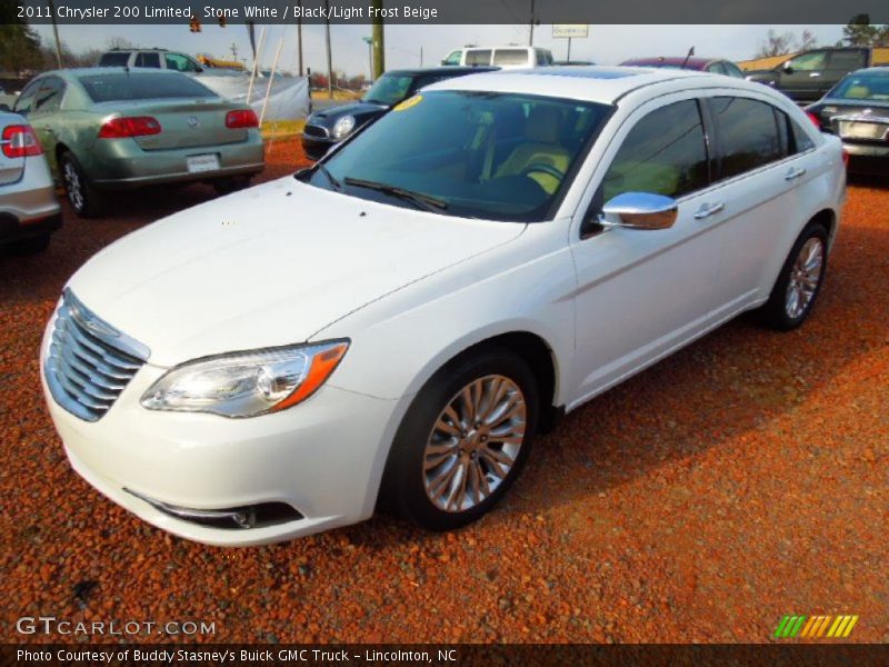 Stone White / Black/Light Frost Beige 2011 Chrysler 200 Limited