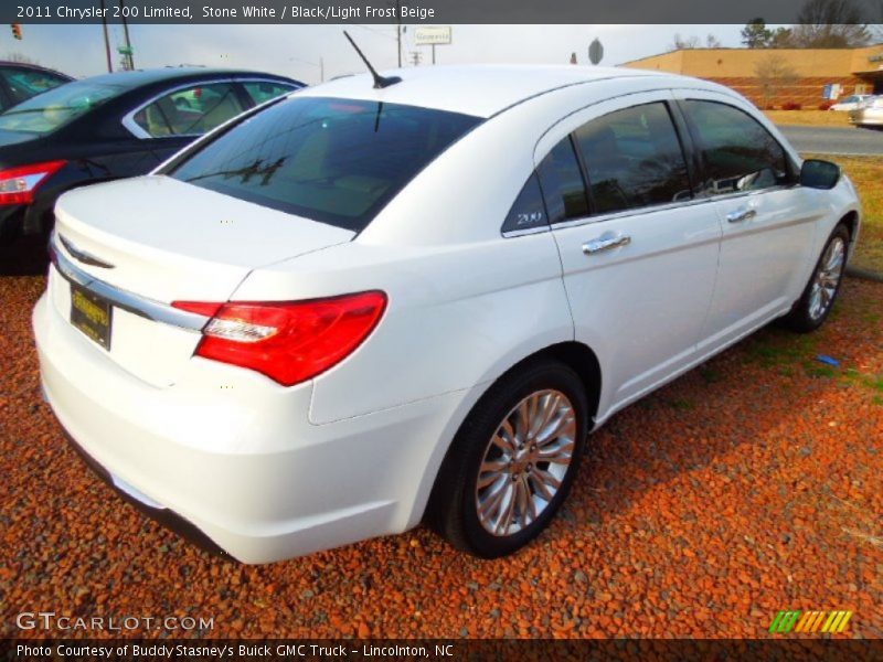 Stone White / Black/Light Frost Beige 2011 Chrysler 200 Limited