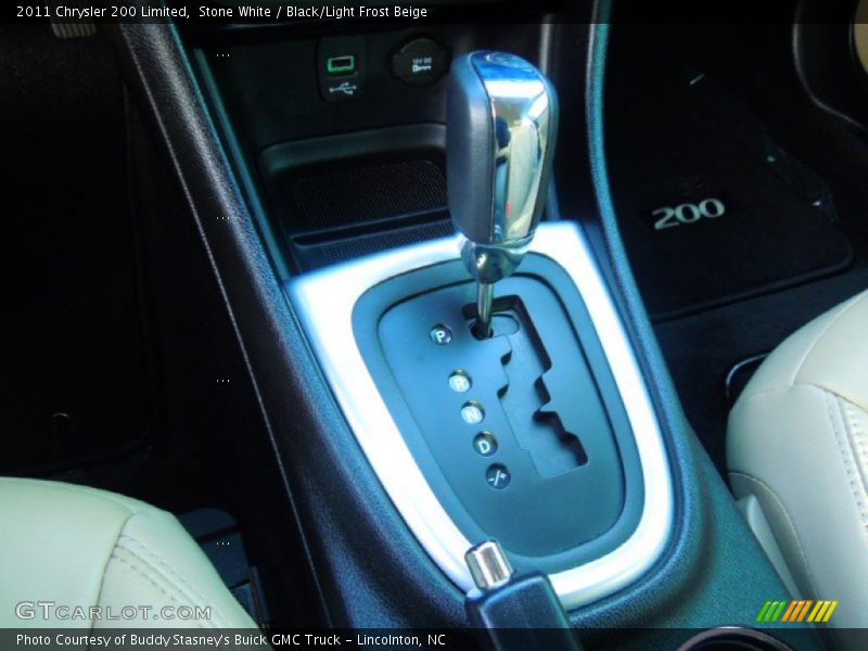 Stone White / Black/Light Frost Beige 2011 Chrysler 200 Limited