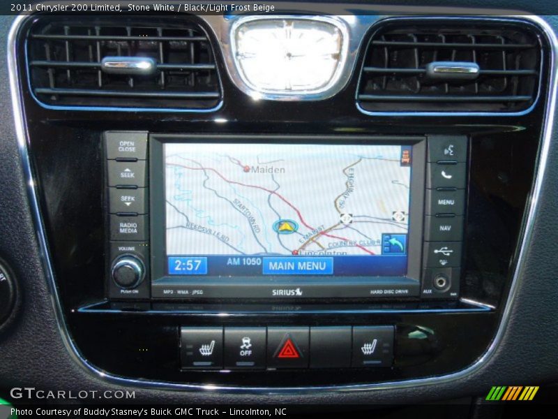 Stone White / Black/Light Frost Beige 2011 Chrysler 200 Limited