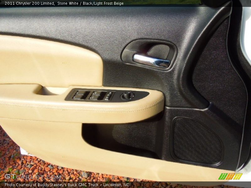 Stone White / Black/Light Frost Beige 2011 Chrysler 200 Limited