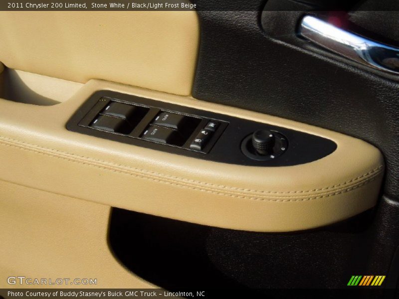 Stone White / Black/Light Frost Beige 2011 Chrysler 200 Limited