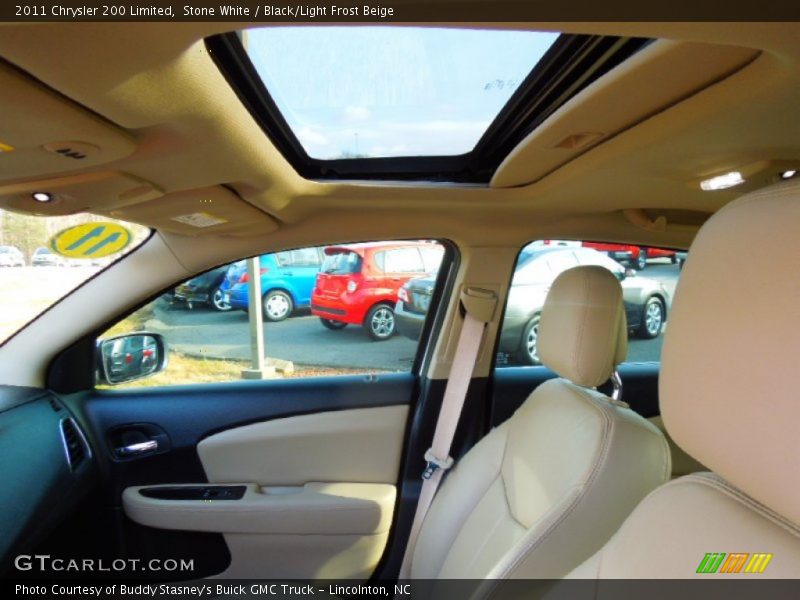 Stone White / Black/Light Frost Beige 2011 Chrysler 200 Limited