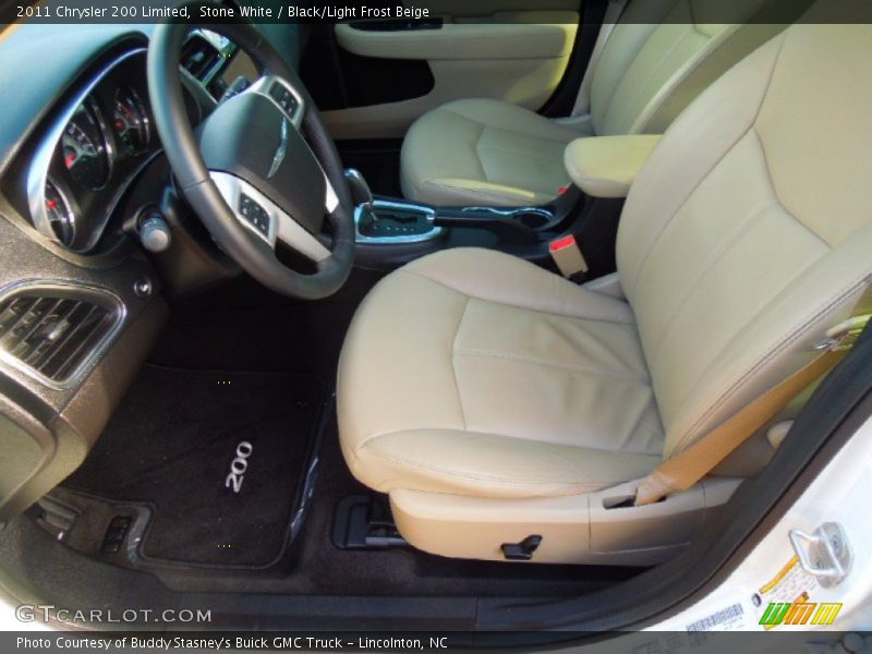 Stone White / Black/Light Frost Beige 2011 Chrysler 200 Limited