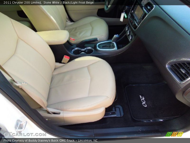 Stone White / Black/Light Frost Beige 2011 Chrysler 200 Limited